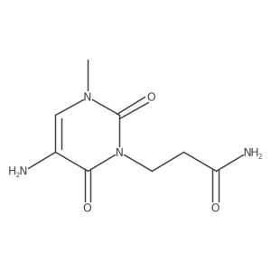 3-(5-Amino-3-methyl-2,6-dioxo-3,6-dihydropyrimidin-1(2h)-yl)propanamide Structure