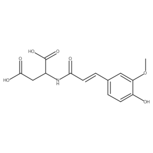 (2S)-2-[3-(4-hydroxy-3-methoxyphenyl)prop-2-enoylamino]butanedioic acid结构式