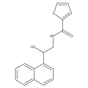 N-(2-hydroxy-2-(naphthalen-1-yl)ethyl)thiophene-2-carboxamide结构式