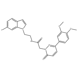 2-[3-(3,4-dimethoxyphenyl)-6-oxo-1(6H)-pyridazinyl]-N-[2-(6-fluoro-1H-indol-1-yl)ethyl]acetamide结构式