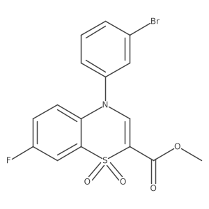 methyl 4-(3-bromophenyl)-7-fluoro-4H-1,4-benzothiazine-2-carboxylate 1,1-dioxide Structure