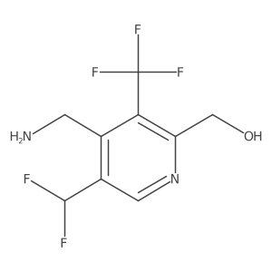(4-(Aminomethyl)-5-(difluoromethyl)-3-(trifluoromethyl)pyridin-2-yl)methanol结构式