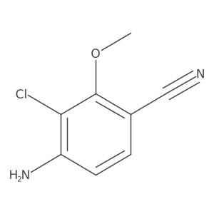 4-Amino-3-chloro-2-methoxybenzonitrile结构式