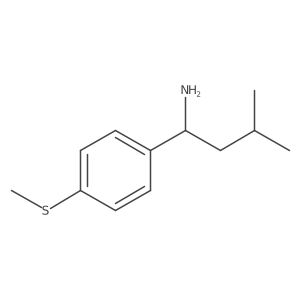 3-methyl-1-(4-methylsulfanylphenyl)butan-1-amine Structure
