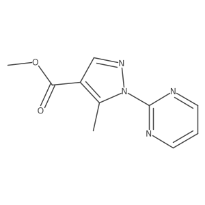 methyl 5-methyl-1-(pyrimidin-2-yl)-1H-pyrazole-4-carboxylate结构式