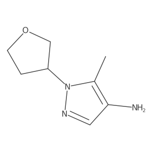 5-methyl-1-(oxolan-3-yl)-1H-pyrazol-4-amine结构式