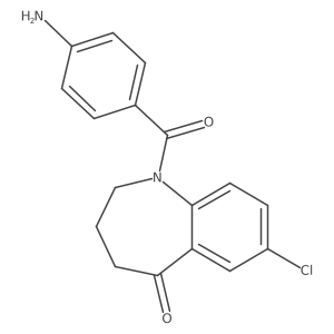 1-(4-Aminobenzoyl)-7-chloro-1,2,3,4-tetrahydrobenzo[b]azepin-5-one结构式