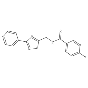 6-Fluoro-N-[(3-pyridin-4-yl-1,2,4-oxadiazol-5-yl)methyl]pyridine-3-carboxamide Structure