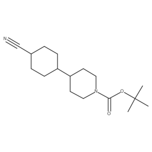 tert-Butyl 4-(4-cyanocyclohexyl)piperidine-1-carboxylate Structure