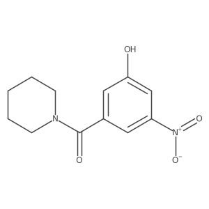 3-Nitro-5-[(piperidin-1-yl)carbonyl]phenol结构式
