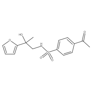 4-acetyl-N-(2-(furan-2-yl)-2-hydroxypropyl)benzenesulfonamide结构式