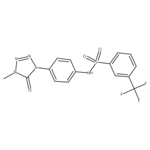 N-(4-(4-methyl-5-oxo-4,5-dihydro-1H-tetrazol-1-yl)phenyl)-3-(trifluoromethyl)benzenesulfonamide Structure