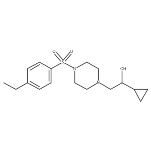 1-Cyclopropyl-2-(4-((4-ethylphenyl)sulfonyl)piperazin-1-yl)ethanol Structure