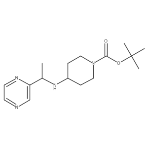 tert-Butyl 4-((1-(pyrazin-2-yl)ethyl)amino)piperidine-1-carboxylate Structure