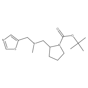 tert-Butyl 2-((methyl(thiazol-5-ylmethyl)amino)methyl)pyrrolidine-1-carboxylate Structure
