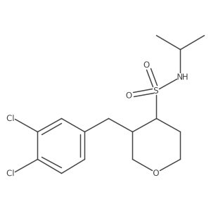 3-(3,4-dichlorobenzyl)-N-isopropyltetrahydro-2H-pyran-4-sulfonamide Structure