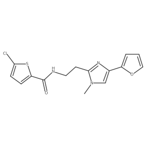 5-chloro-N-(2-(4-(furan-2-yl)-1-methyl-1H-imidazol-2-yl)ethyl)thiophene-2-carboxamide结构式