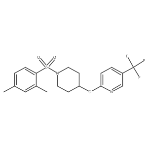 2-((1-((2,4-Dimethylphenyl)sulfonyl)piperidin-4-yl)oxy)-5-(trifluoromethyl)pyridine Structure