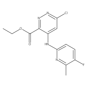 Ethyl 6-chloro-4-(5-fluoro-6-methylpyridin-2-ylamino)pyridazine-3-carboxylate结构式