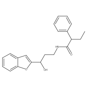 N-(3-(benzofuran-2-yl)-3-hydroxypropyl)-2-phenylbutanamide结构式