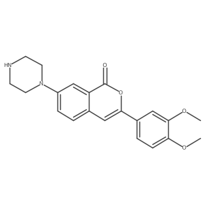 3-(3,4-dimethoxyphenyl)-7-(piperazin-1-yl)-1H-isochromen-1-one Structure