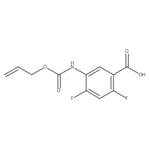 2,4-Difluoro-5-{[(prop-2-en-1-yloxy)carbonyl]amino}benzoic acid Structure