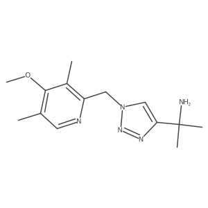 2-{1-[(4-methoxy-3,5-dimethylpyridin-2-yl)methyl]-1H-1,2,3-triazol-4-yl}propan-2-amine结构式