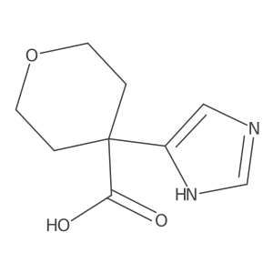 4-(1H-imidazol-5-yl)oxane-4-carboxylic acid结构式