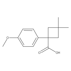 1-(4-Methoxyphenyl)-3,3-dimethylcyclobutane-1-carboxylic acid结构式