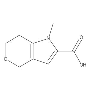 1-Methyl-6,7-dihydro-4H-pyrano[4,3-b]pyrrole-2-carboxylic acid结构式
