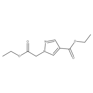 Ethyl 4-(ethoxycarbonyl)-1H-pyrazole-1-acetate结构式