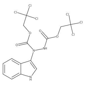 1,2-Bis(2,2,2-trichloroethyl) 1-(1H-indol-3-yl)-1,2-hydrazinedicarboxylate结构式