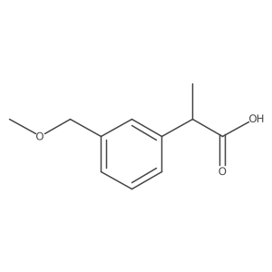 2-[3-(Methoxymethyl)phenyl]propanoic acid Structure