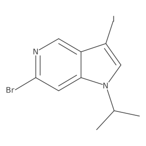 6-Bromo-3-iodo-1-isopropyl-1H-pyrrolo[3,2-c]pyridine结构式