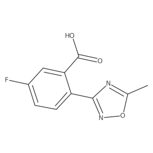 5-Fluoro-2-(5-methyl-1,2,4-oxadiazol-3-yl)benzoic acid Structure