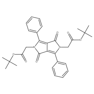 Di-tert-butyl 2,2'-(1,4-dioxo-3,6-diphenylpyrrolo[3,4-c]pyrrole-2,5(1h,4h)-diyl)diacetate结构式