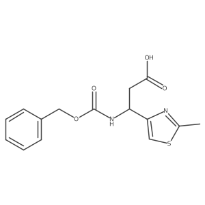 3-{[(Benzyloxy)carbonyl]amino}-3-(2-methyl-1,3-thiazol-4-yl)propanoic acid结构式