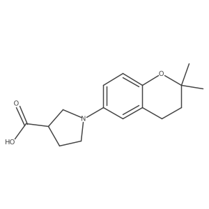 1-(2,2-Dimethyl-3,4-dihydrochromen-6-yl)pyrrolidine-3-carboxylic acid Structure