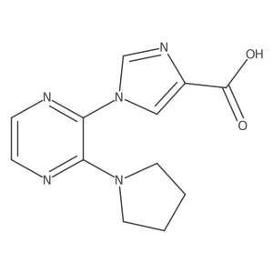 1-(3-(Pyrrolidin-1-yl)pyrazin-2-yl)-1H-imidazole-4-carboxylic acid Structure