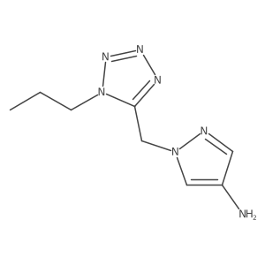 1-(1-Propyl-1H-tetrazol-5-ylmethyl)-1H-pyrazol-4-ylamine Structure