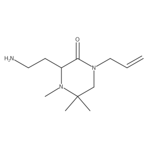 2-Piperazinone, 3-(2-aminoethyl)-4,5,5-trimethyl-1-(2-propen-1-yl)-结构式