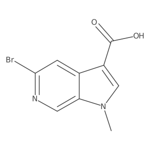 5-Bromo-1-methyl-1H-pyrrolo[2,3-c]pyridine-3-carboxylic acid结构式