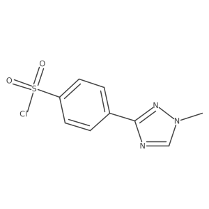 4-(1-Methyl-1H-1,2,4-triazol-3-yl)benzene-1-sulfonyl chloride结构式