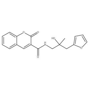 N-(3-(furan-2-yl)-2-hydroxy-2-methylpropyl)-2-oxo-2H-chromene-3-carboxamide结构式