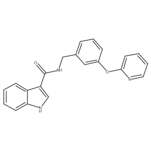N-(3-(pyridin-2-yloxy)benzyl)-1H-indole-3-carboxamide Structure