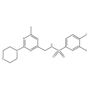 3,4-difluoro-N-((6-methyl-2-morpholinopyrimidin-4-yl)methyl)benzenesulfonamide Structure