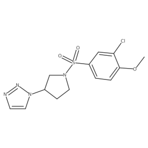 1-(1-((3-chloro-4-methoxyphenyl)sulfonyl)pyrrolidin-3-yl)-1H-1,2,3-triazole Structure