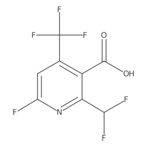 2-(Difluoromethyl)-6-fluoro-4-(trifluoromethyl)pyridine-3-carboxylic acid Structure