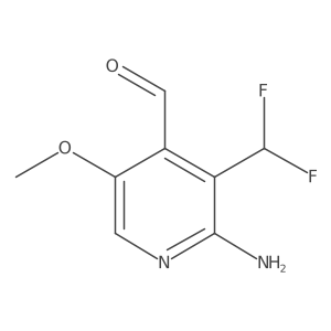 2-Amino-3-(difluoromethyl)-5-methoxyisonicotinaldehyde Structure