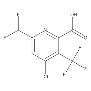 4-Chloro-6-(difluoromethyl)-3-(trifluoromethyl)picolinic acid Structure